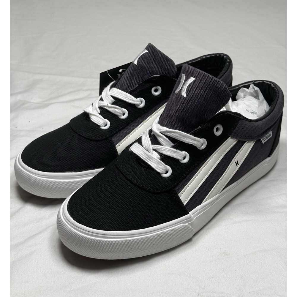 Hurley Sneakers Size 4 Men / 5.5 Women Black White Skate Shoes